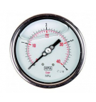 HPA glycerin manometer with M12x1.5 rear connection; 0-40 bar; NS 63mm